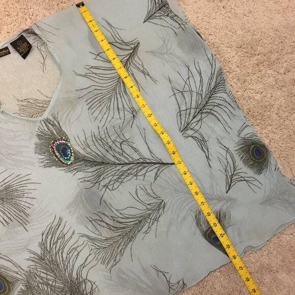 Cactus Peacock Art Deco Inspired Beach Cover - Picture 14 of 16